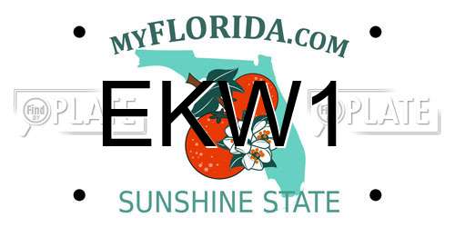 EKW1 Florida License Plate