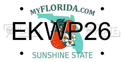EKWP26 Florida License Plate