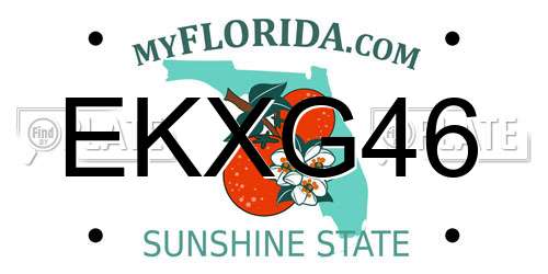 EKXG46 Florida License Plate