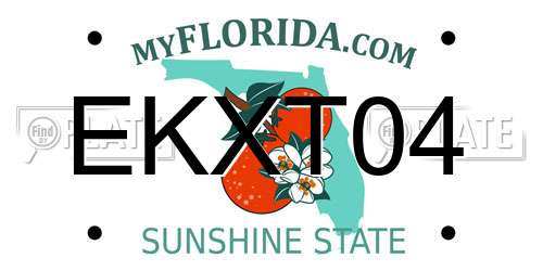EKXT04 Florida License Plate