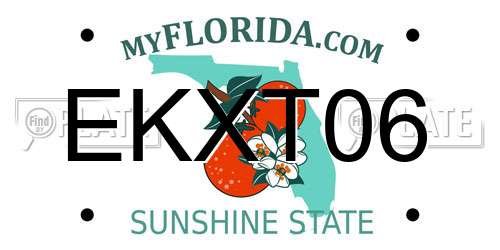 EKXT06 Florida License Plate