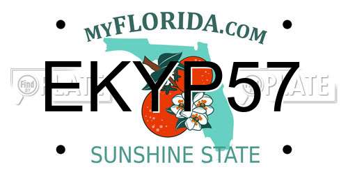 EKYP57 Florida License Plate