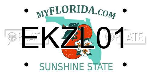 EKZL01 Florida License Plate