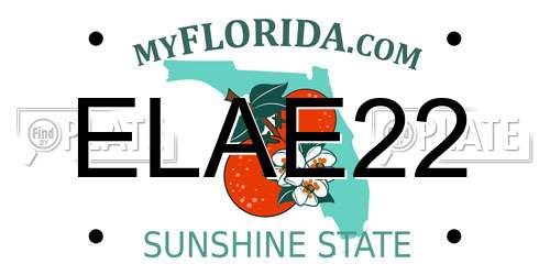 ELAE22 Florida License Plate