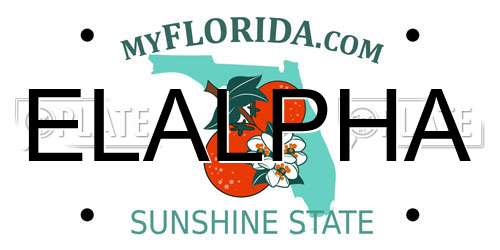 ELALPHA Florida License Plate