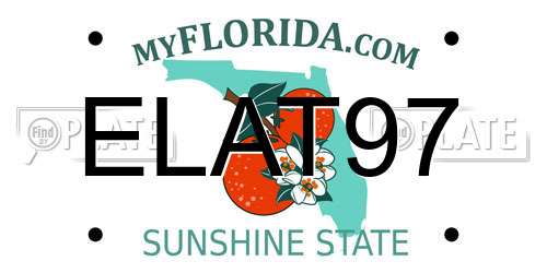 ELAT97 Florida License Plate
