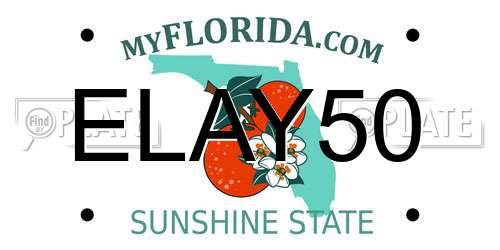 ELAY50 Florida License Plate