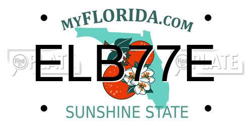 ELB77E Florida License Plate