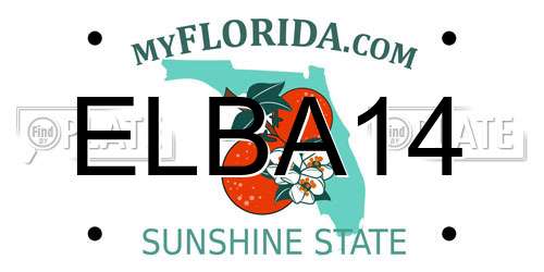 ELBA14 Florida License Plate