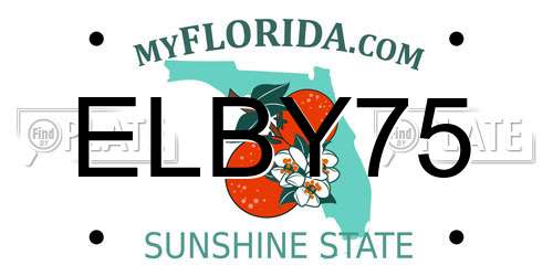 ELBY75 Florida License Plate