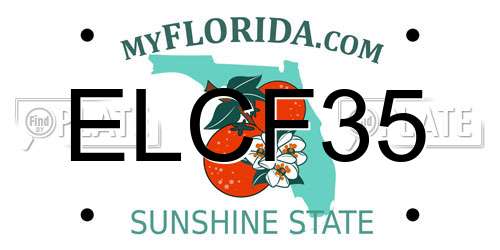ELCF35 Florida License Plate
