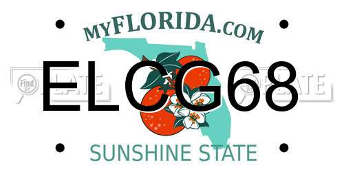 ELCG68 Florida License Plate