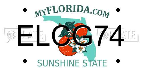 ELCG74 Florida License Plate