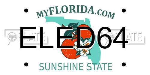 ELED64 Florida License Plate