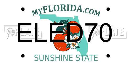 ELED70 Florida License Plate