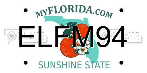 ELFM94 Florida License Plate