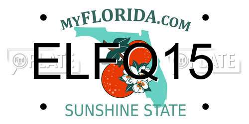 ELFQ15 Florida License Plate