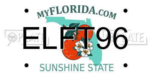 ELFT96 Florida License Plate