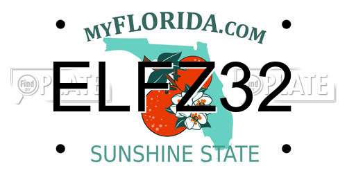 ELFZ32 Florida License Plate