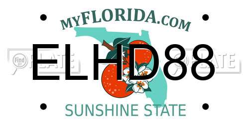 ELHD88 Florida License Plate
