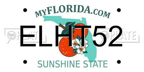 ELHT52 Florida License Plate