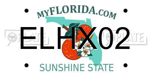 ELHX02 Florida License Plate