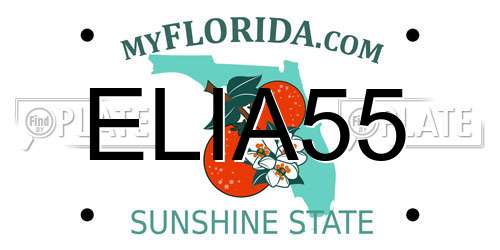 ELIA55 Florida License Plate