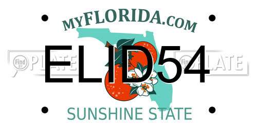 ELID54 Florida License Plate