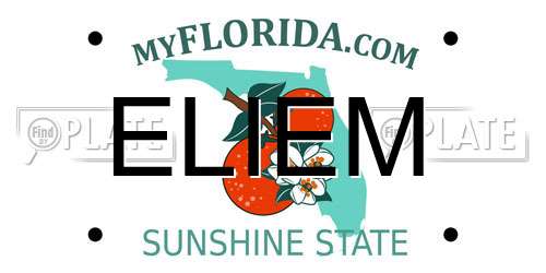 ELIEM Florida License Plate
