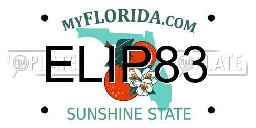 ELIP83 Florida License Plate