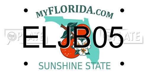 ELJB05 Florida License Plate