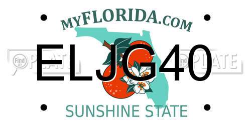 ELJG40 Florida License Plate