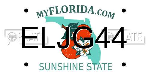 ELJG44 Florida License Plate