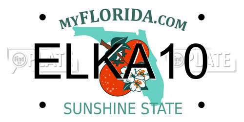 ELKA10 Florida License Plate