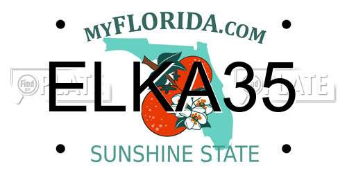 ELKA35 Florida License Plate
