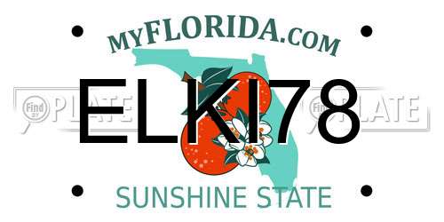 ELKI78 Florida License Plate