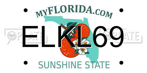 ELKL69 Florida License Plate