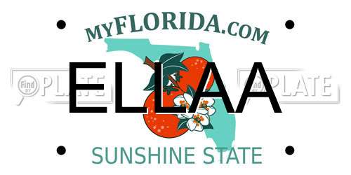 ELLAA Florida License Plate