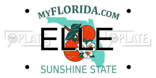 ELLE Florida License Plate