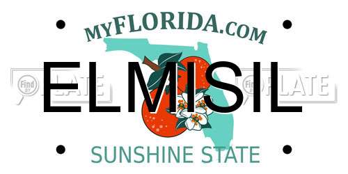 ELMISIL Florida License Plate