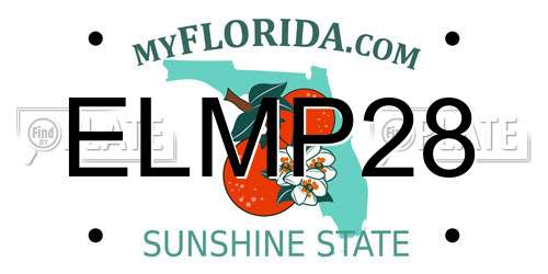 ELMP28 Florida License Plate