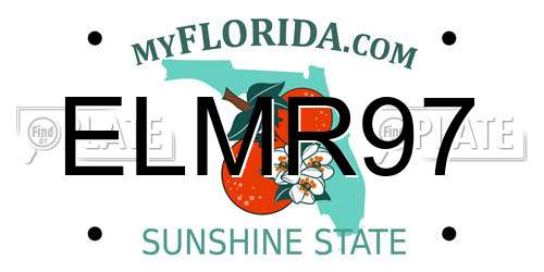 ELMR97 Florida License Plate
