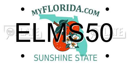 ELMS50 Florida License Plate