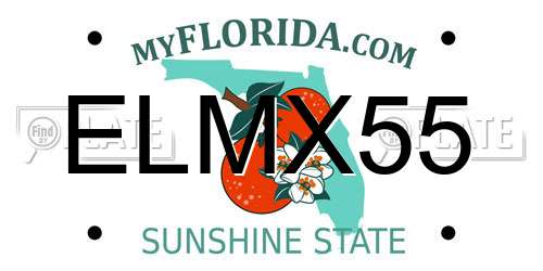 ELMX55 Florida License Plate