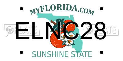 ELNC28 Florida License Plate