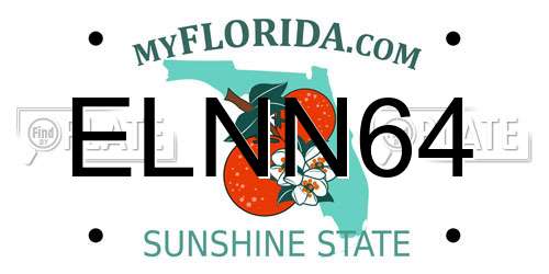 ELNN64 Florida License Plate