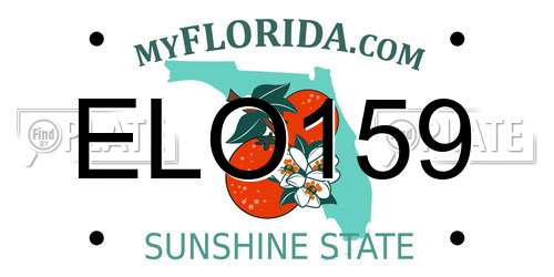 ELO159 Florida License Plate