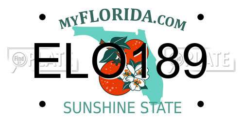 ELO189 Florida License Plate