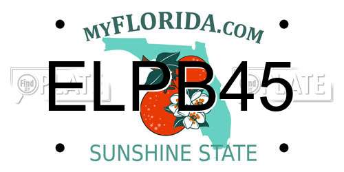 ELPB45 Florida License Plate