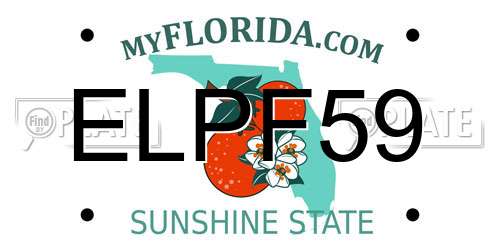 ELPF59 Florida License Plate